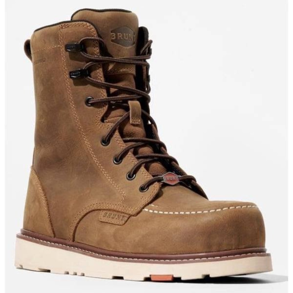 BRUNT The Marin 8" Soft Toe Waterproof Work Boots 13 Wide Tan New W/out Tag